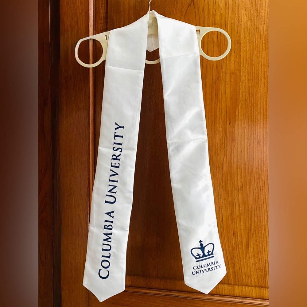 Columbia University White and Blue Graduation Stole / Sash